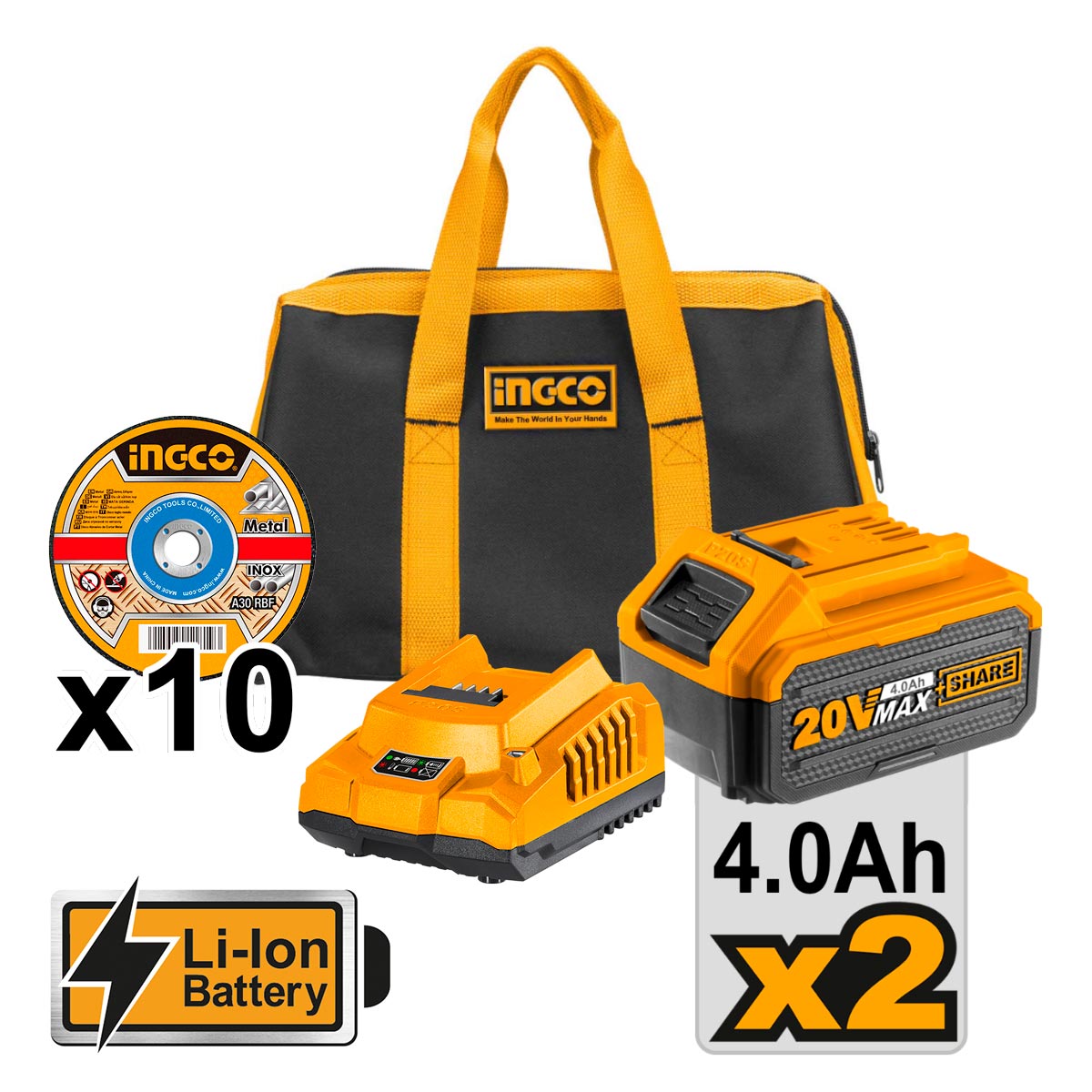 Γωνιακός Τροχός Μπαταρίας 125mm 20V Li-Ion